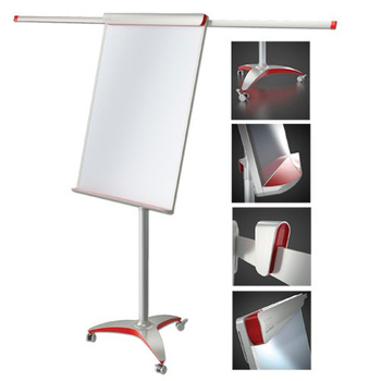 FLIPCHART 2X3 OFFICE PRO RED MOBILNY Z RAMIONAMI