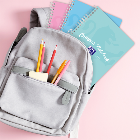 Kołozeszyt Oxford Campus Pastel A4+/80k kratka mix kolorów