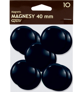 Magnesy do tablic Grand śr.40mm czarne (10)