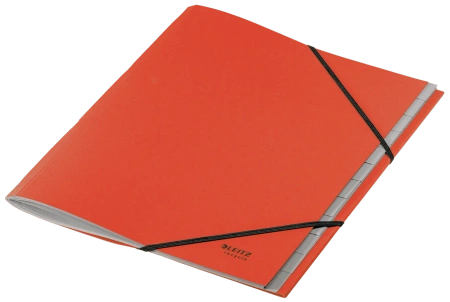 Teczka PP z gumką Leitz Recycle A4 12 przekładek czerwona
