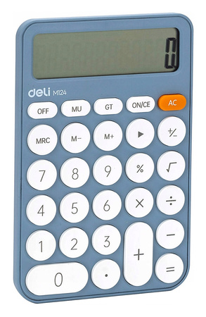 Kalkulator Deli M124 niebieski