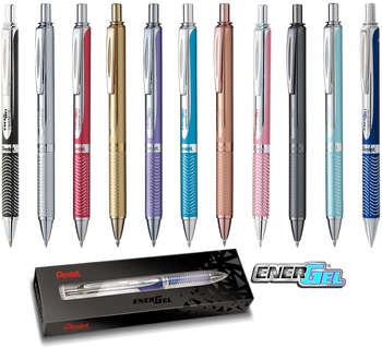 Pióro kulkowe Pentel EnerGel BL407 (wkład niebieski) fioletowe