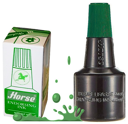 TUSZ DO PIECZĄTEK HORSE 28ml ZIELONY