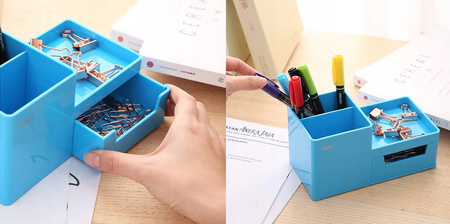 Organizer na biurko Deli Rio niebieski