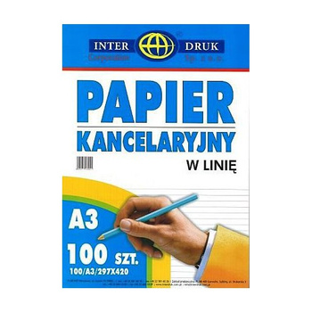 PAPIER KANCELARYJNY A3 = 100 ARKUSZY