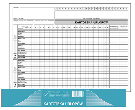 KARTOTEKA URLOPÓW A5 (OFFSET) (20)