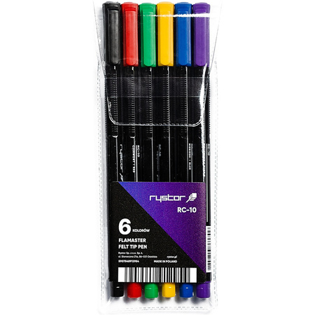 Flamastry Rystor RC-10 6 kolorów