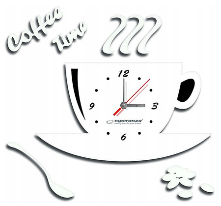Zegar ścienny Esperanza Florence 3D biały