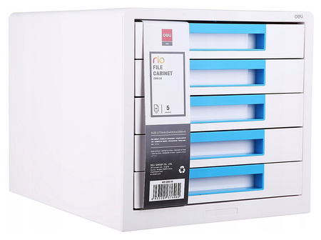 Pojemnik 5 szuflad Deli Rio biało-niebieski