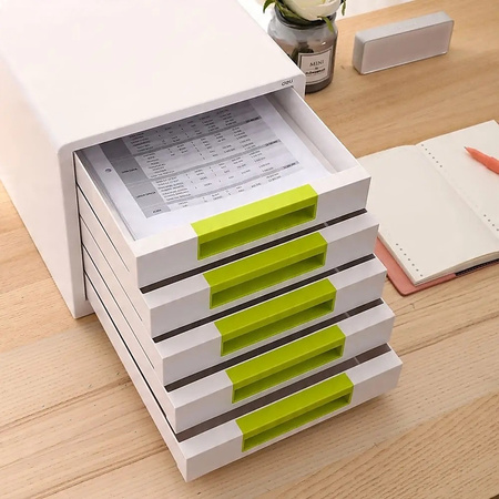 Pojemnik 5 szuflad Deli Rio biało-różowy