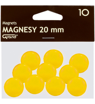 Magnesy do tablic Grand śr.20mm żółte (10)