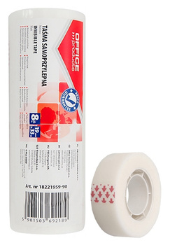 Taśma biurowa OFFICE PRODUCTS, 19mm, 33m, 8szt., matowa