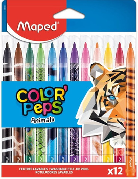 Flamastry Maped Color'Peps Animals 12 kolorów