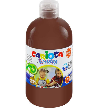 Farba tempera Carioca 500ml brązowa