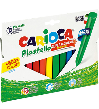 KREDKI CARIOCA PLASTELLO JUMBO 12 KOLORÓW