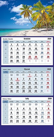 Kalendarz trójdzielny Michalczyk i Prokop 315x855mm 