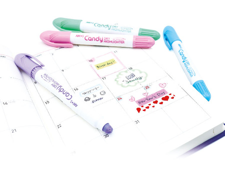 Zakreślacz w sztyfcie Amos Candy lawendowy