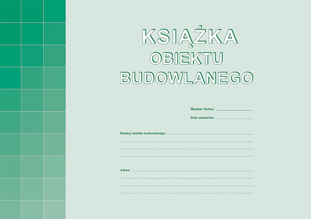 KSIĄŻKA OBIEKTU BUDOWLANEGO A4 (OFFSET)