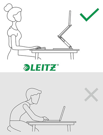 Podstawa pod laptop Leitz Ergo regulowana szara
