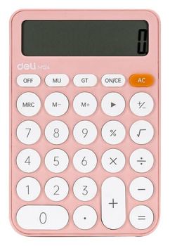 Kalkulator Deli M124 różowy