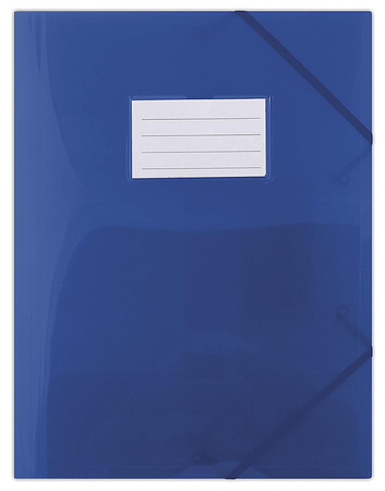 Teczka z gumką DONAU, PP, A4, 480mikr., 3-skrz., półtransparentna dymna