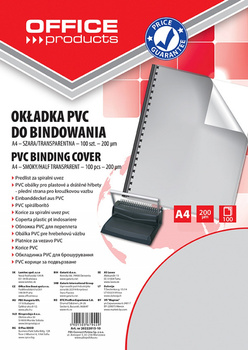 Okładki do bindownicy Office Products A4/200µm szare (100)