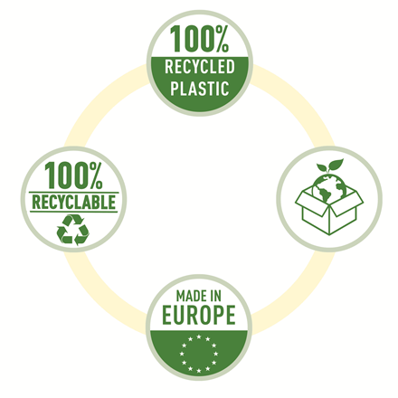 Koszulki Esselte Recycled Premium A4/100µm groszkowe (50) 