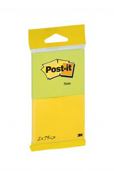 Karteczki Post-it 76x63.5mm (6720-YG) żółto-zielone (2x75)