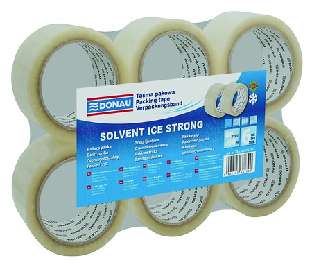 Taśma pakowa DONAU Solvent , 48mm, 60m, 42mikr., brązowa