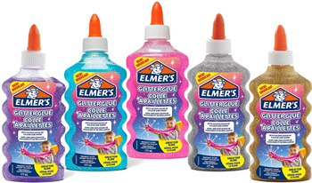 Klej w płynie Elmer's 177ml z brokatem niebieski