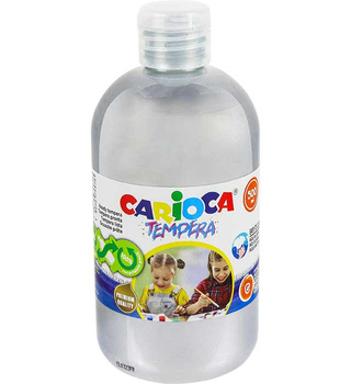 Farba tempera Carioca 500ml srebrna