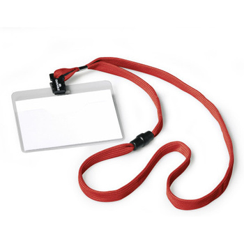 IDENTYFIKATOR DURABLE 60x90mm TAŚMA CZERWONA (10)