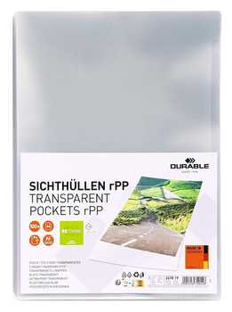 Obwoluty Durable A4/100µm Typ L krystaliczne (100)