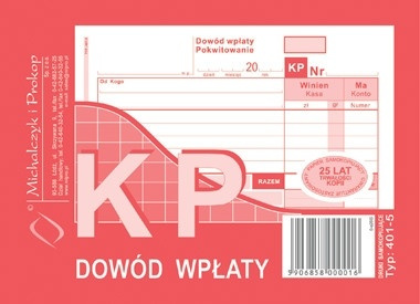 KP - DOWÓD WPŁATY A6 (WIELOKOPIA)