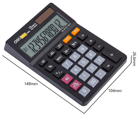 Kalkulator Deli M01320 czarny