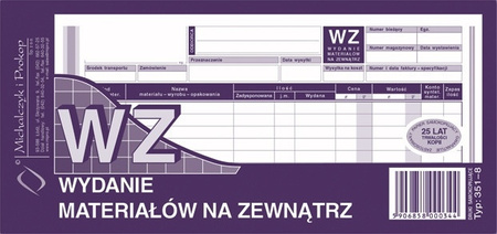 WYDANIE MATERIAŁÓW NA ZEWNĄTRZ 1/3 A4 (WIELOKOPIA)