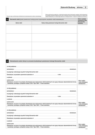 Dziennik budowy A4 (offset)