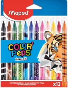 FLAMASTRY MAPED COLOR'PEPS ANIMALS 12 KOLORÓW